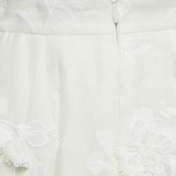 Zimmermann White Applique Detail Lenin Flared Skirt M
