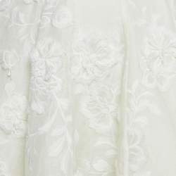Zimmermann White Applique Detail Lenin Flared Skirt M
