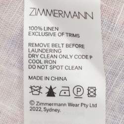 مملوكة مسبقًا فستان زيمرمان لينن متعدد الألوان بأكمام منتفخة مي دي مقاس صغير جداً (إكس سمول)