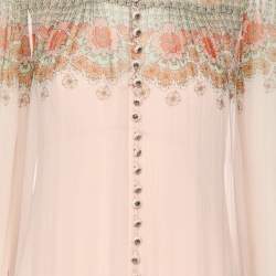 Pre Owned Zimmerman Multicolor Silk Kaleidoscope Tiered Frill Midi Dress XS