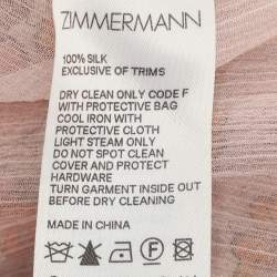 Pre Owned Zimmerman Multicolor Silk Kaleidoscope Tiered Frill Midi Dress XS