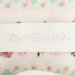 مملوكة مسبقًا Zimmermann Multicolor Lenin Print Jude Buttoned Mini Dress XS