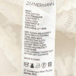 Zimmermann White Lace Wonderland Trench Coat XS
