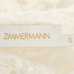 Zimmermann White Lace Wonderland Trench Coat XS