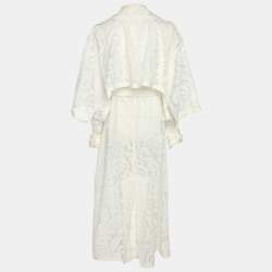 Zimmermann White Lace Wonderland Trench Coat XS
