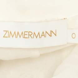 Pre Owned Zimmermann White Lace Wonderland Wide Leg Pants XS