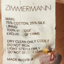 Zimmermann Multicolor Printed Cotton & Silk Juniper Cut Out Floating Dress S