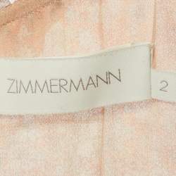 Zimmermann Multicolor Floral Print Silk Paneled Carnaby Midi Dress M