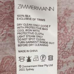 Pre Owned Zimmermann Multicolor Crinkle Silk Georgette Dancer Lantern Midi Dress XS