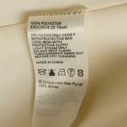 Pre Owned Zimmermann White Crepe Ruffled The Lovestruck Crop Top L