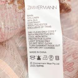 Pre Owned Zimmermann Multicolor Linen Blend Kaleidoscope Maxi Dress S