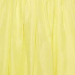 Zimmermann Yellow Linen Blend Botanica Bralette Gown S