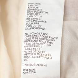 Pre Owned Zimmermann Multicolor Linen Silk Wonderland Smocked Mini Dress M