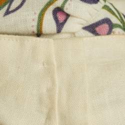 Zimmermann White Floral Print Linen Mini Dress M