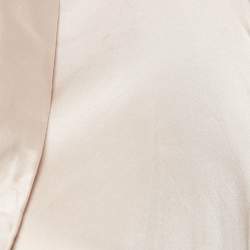 مملوكة مسبقًا Zimmermann Beige Satin Silk Blouson Sleeve Mini Wrap Dress M