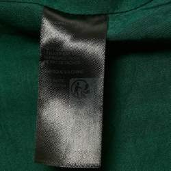 Pre Owned Zimmermann Green Floral Print Linen Tie-Up Detail Lexi Mini Dress M