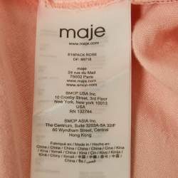 Pre Owned Zimmermann Pink Satin Waist Tie-Up Trousers L