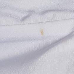 Pre Owned Zimmermann Blue Crepe Ruffled The Lovestruck Crop Top L