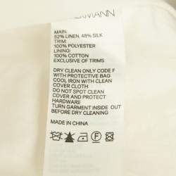 Pre Owned Zimmermann White Linen Blend Super Eight Off-The-Shoulder Mini Dress M