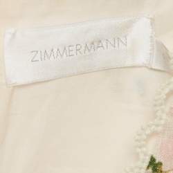 Zimmermann Pink Floral Print Linen Jumpsuit M