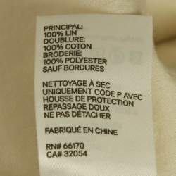Zimmermann Yellow Floral Print Linen Aliane Scallop Shorts M