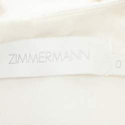 Zimmermann White Floral Print Linen Maxi Dress XS