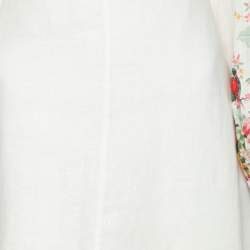 Zimmermann White Floral Print Linen Maxi Dress XS