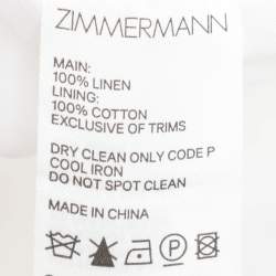 Zimmermann White Linen Maxi Dress M