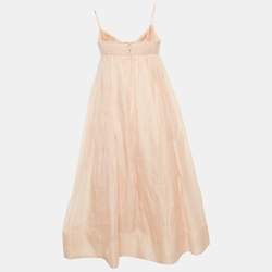 Zimmermann Pink Linen Blend Midi Dress S