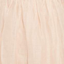 Zimmermann Pink Linen Blend Midi Dress S