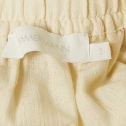 Zimmermann Cream Ottie Lace Trim Cotton Shirt and Skirt Set M/L