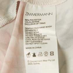 مملوكة مسبقًا Zimmermann Beige Floral Print Silk Tiered Mini Dress S