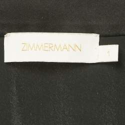 Zimmermann Black Silk Mini Wrap Dress S