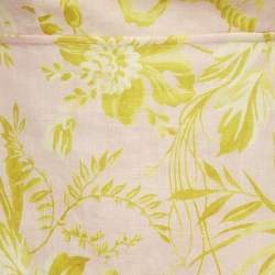 Zimmermann Pink/Yellow Printed Linen Ruffled Cut-Out Mini Dress M