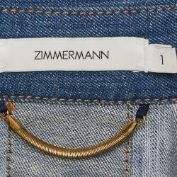 Pre Owned Zimmermann Blue Chambray Long Dress M