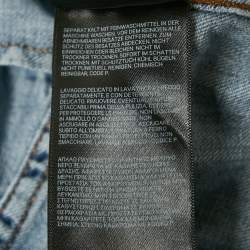 Pre Owned Zimmermann Light Blue Washed Denim Off Shoulder Belted Midi Dress M