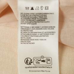 Zimmermann Pink Rose Print Linen Crystal Embellished Midi Dress XS
