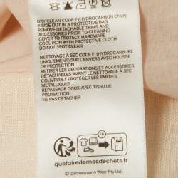 Zimmermann Pink Rose Print Linen Crystal Embellished Midi Dress XS