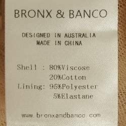 Pre Owned Zimmermann Beige/White Floral Applique Tulle Structured Mini Dress S