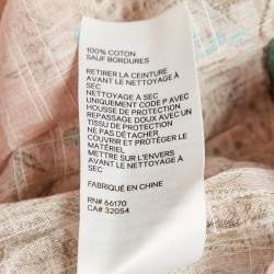 Pre Owned فستان ميني زيمرمان بطبعة متعددة الألوان من قماش القطن بأزرار وأحزمة مقاس صغير - سمول