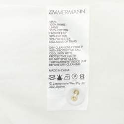 Zimmermann White Ramie Floral Lace Maxi Skirt XS