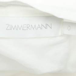 Zimmermann White Ramie Floral Lace Maxi Skirt XS