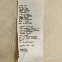 Pre Owned Zimmermann Multicolor Printed Linen Lace Trimmed Mini Dress S