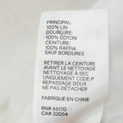 Pre Owned Zimmermann White Floral Printed Linen Carnaby Long Dress S