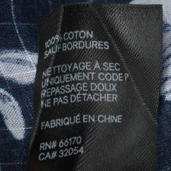 Pre Owned Zimmermann Blue Printed Cotton Wrap Dress S