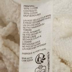 Pre Owned Zimmermann White White Palm Tree Terry Cotton Fringed Shorts M