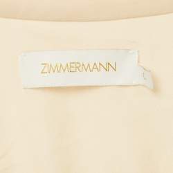 Pre Owned Zimmermann Cream Velvet Maxi Dress S