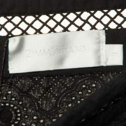 Zimmermann Black Cotton Caravan Flutter Shorts L
