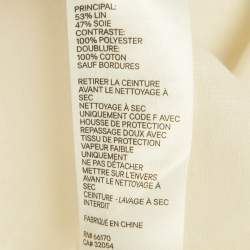 Pre Owned Zimmerman Green Ikat Print Silk Blend High Tied Top & Skirt Set M