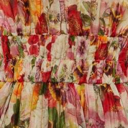 Pre Owned Zimmermann Cream Linen & Silk Wonderland Halter Midi Dress S